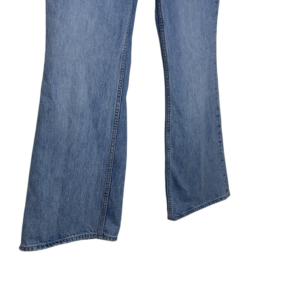 Aritzia Denim Forum Marianne Mid Loose Flare 32L size 27 Medium Wash - Picture 6 of 12